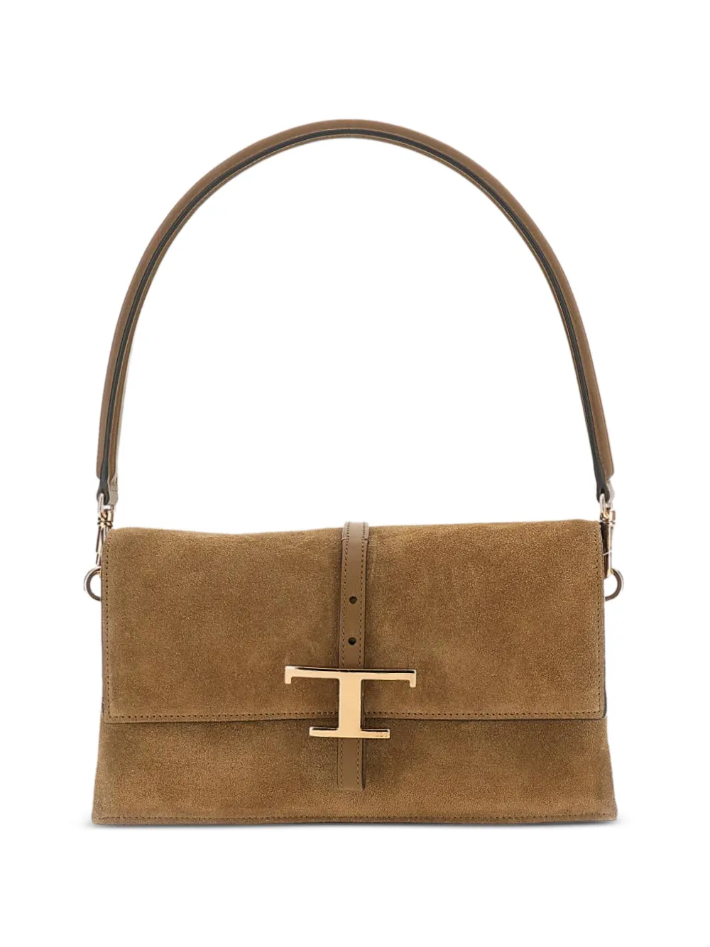 Tod's T Timeless suede shoulder bag - Marrone