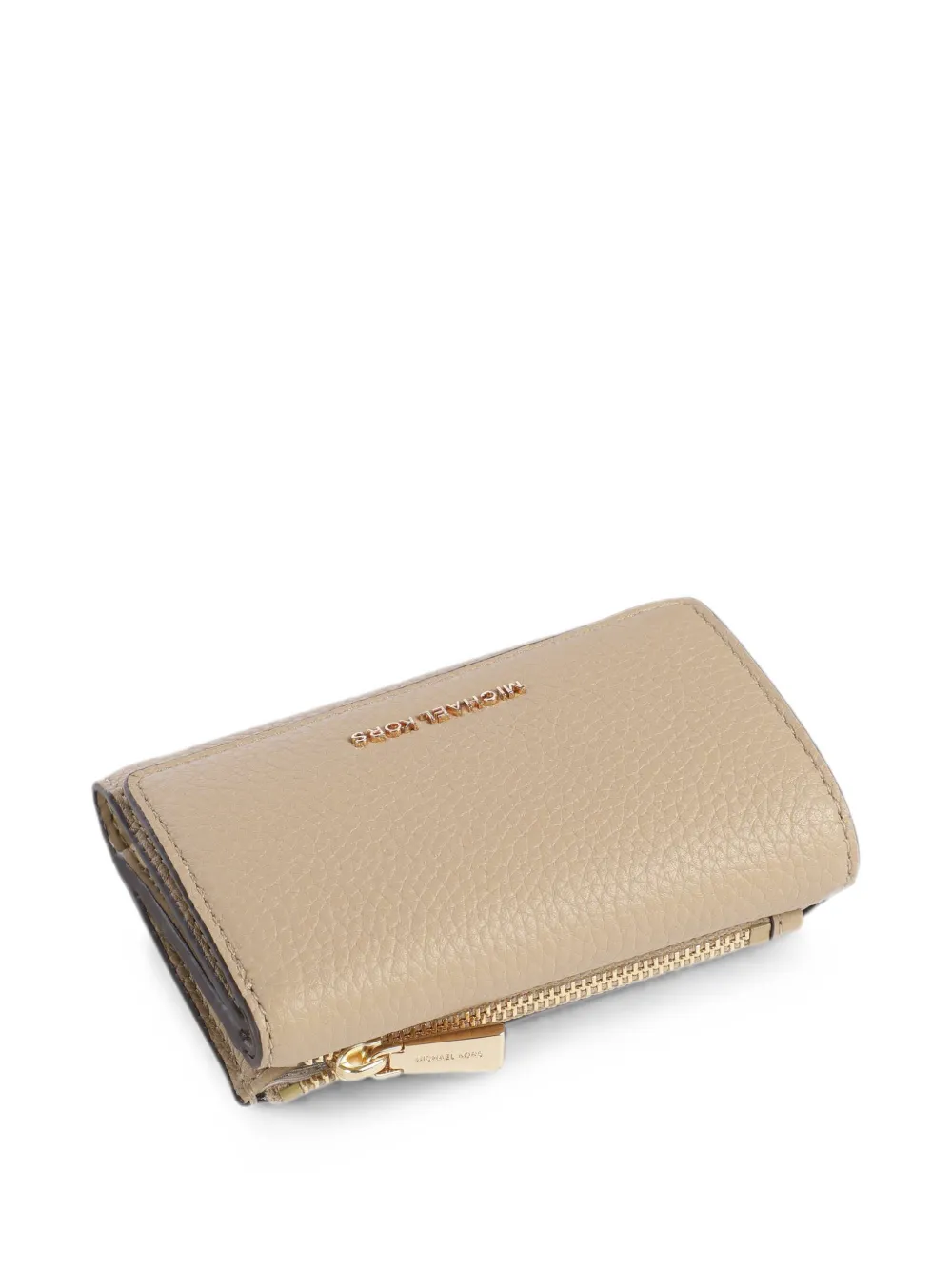 Michael Kors Bryant medium pebbled leather wallet Beige