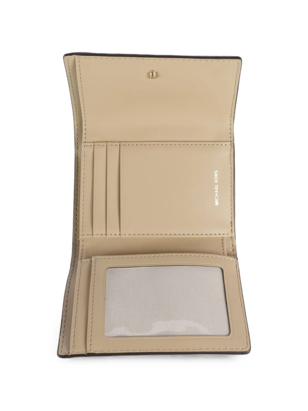 Michael Kors Bryant medium pebbled leather wallet Beige