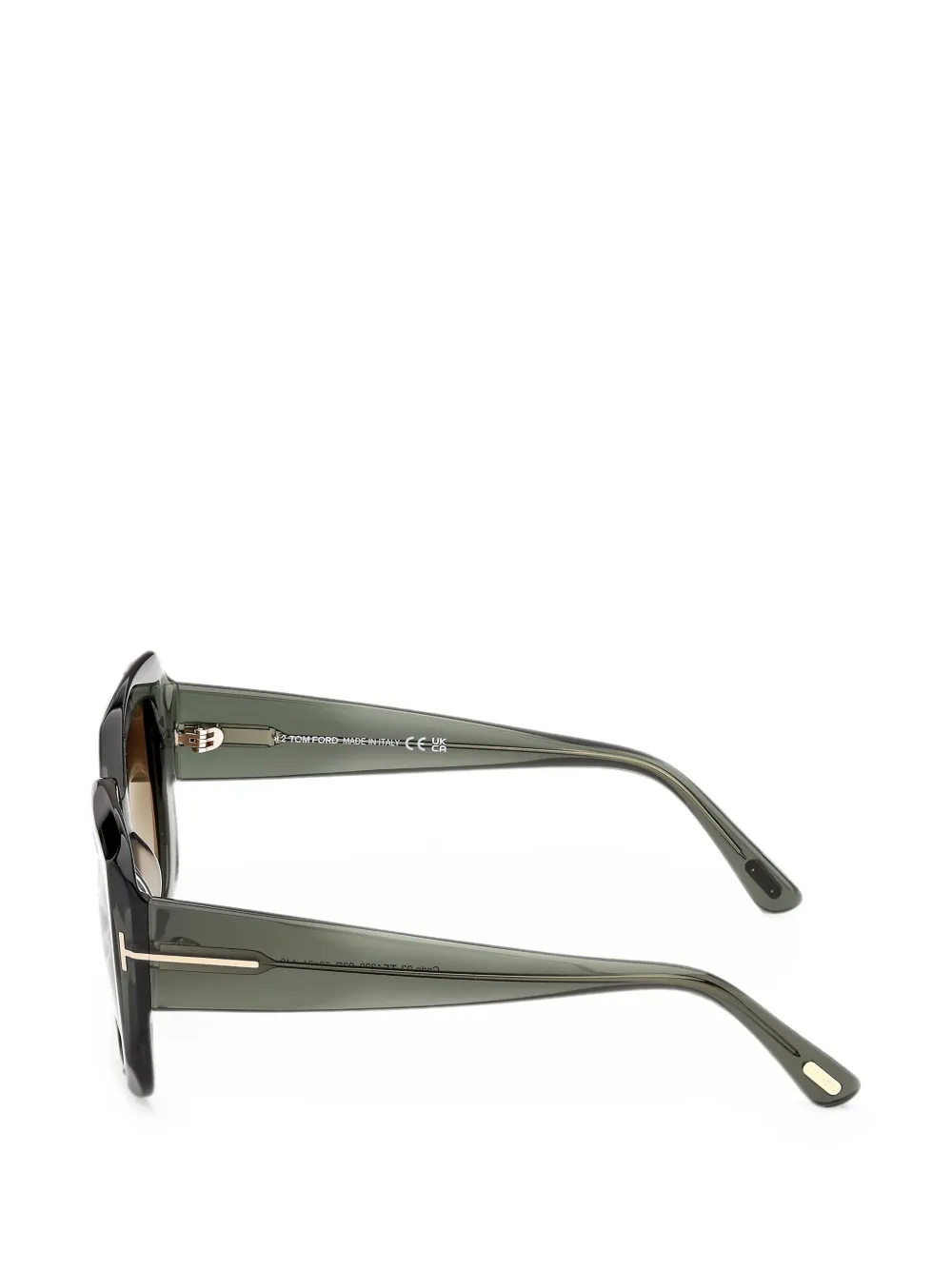 TOM FORD Eyewear Carla zonnebril met vierkant montuur Groen