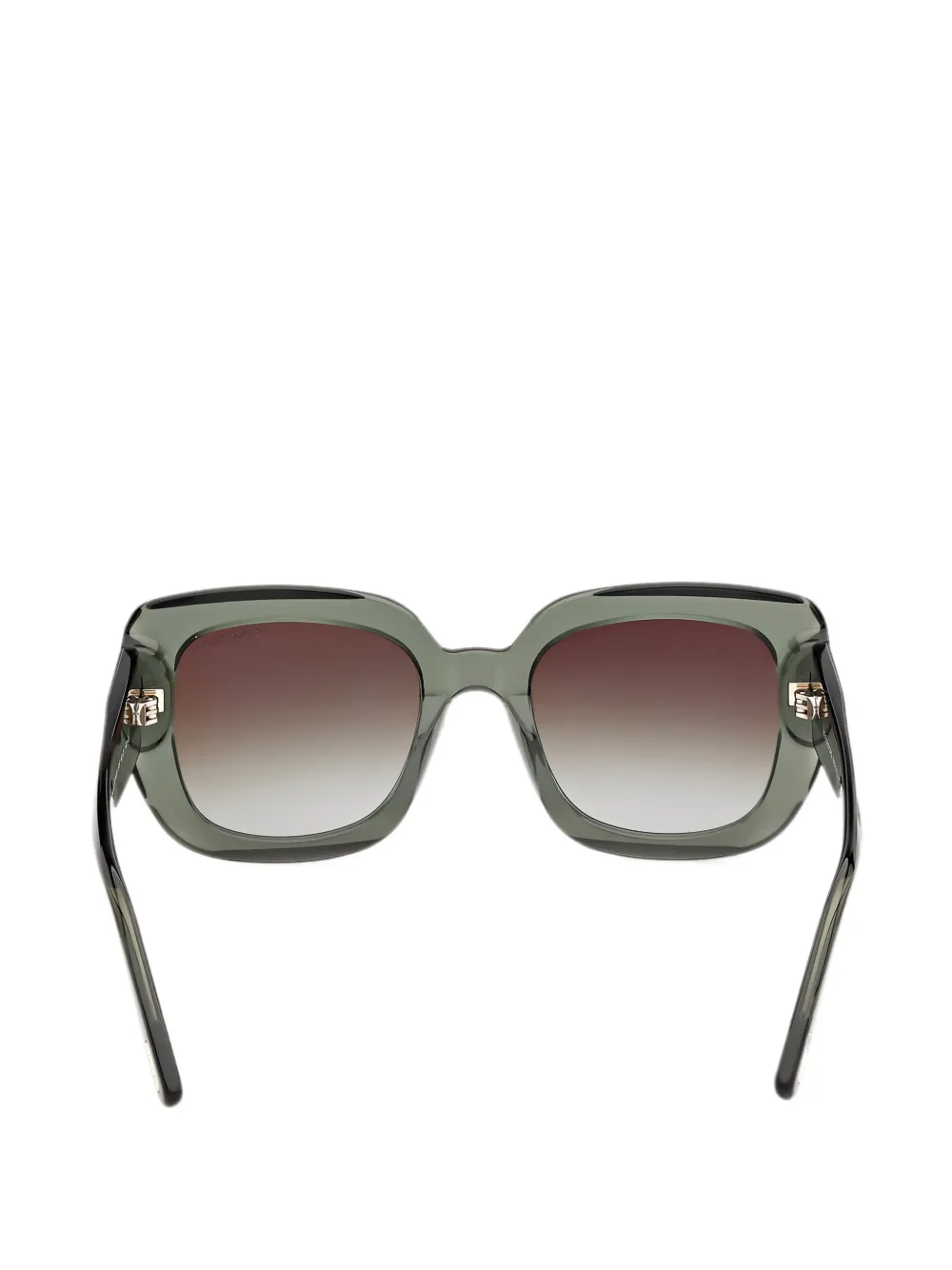 TOM FORD Eyewear Carla zonnebril met vierkant montuur Groen