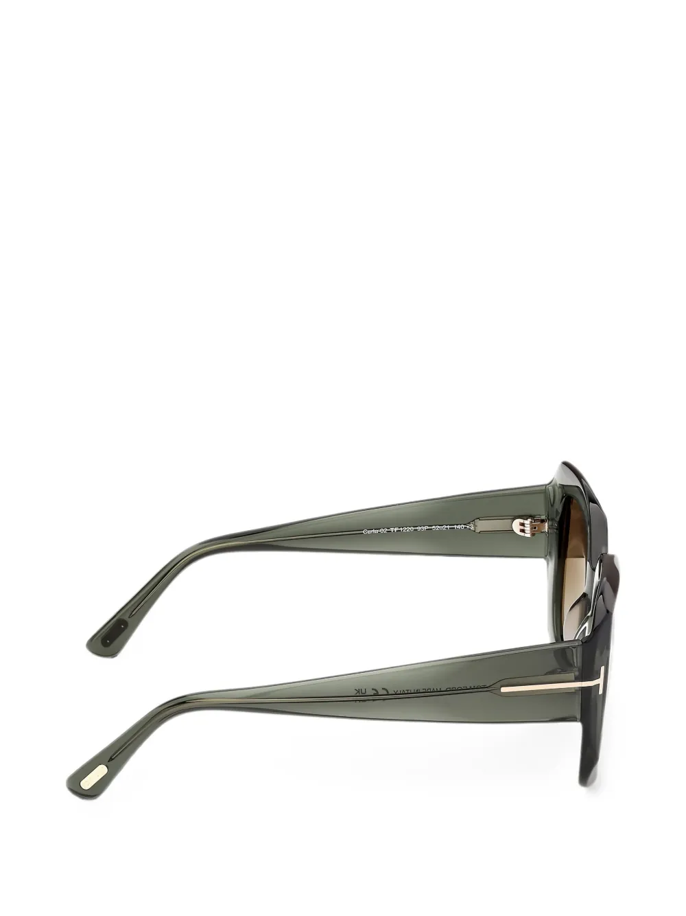 TOM FORD Eyewear Carla zonnebril met vierkant montuur Groen