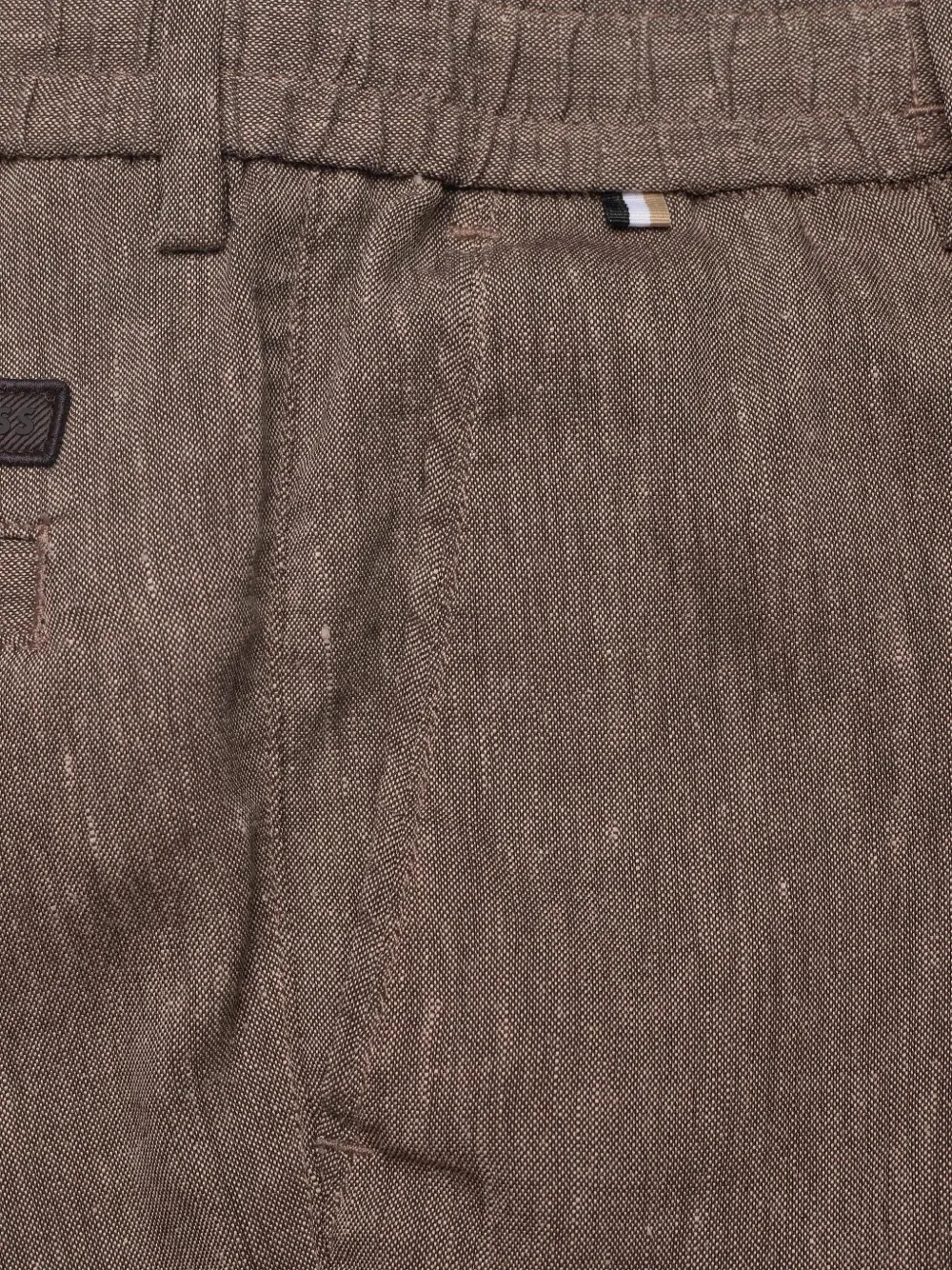 BOSS Shorts met trekkoordtaille Bruin