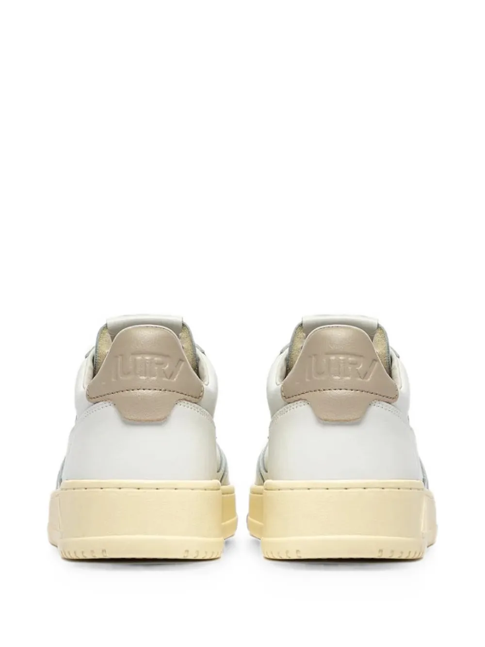 Autry Medalist low sneakers in white and feather grey leather Wit