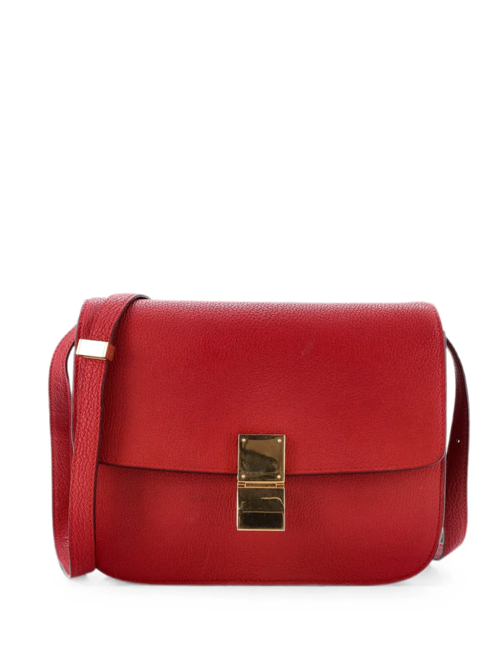Celine Pre-Owned Classic Box Bag Grainy Leather Medium crossbody bag - Red
