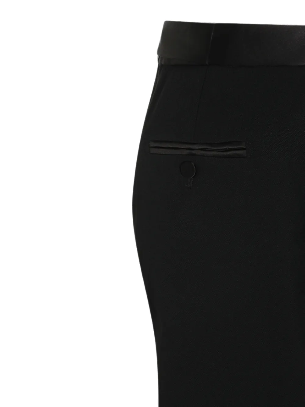 TOM FORD Satin-trim Back-slit Skirt in Black, view 4