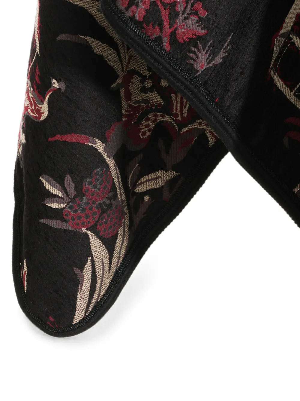 ETRO jacquard-woven floral-print cape Zwart