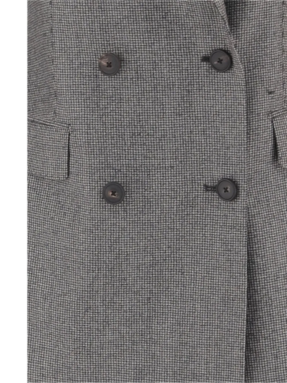 Tagliatore Double-breasted Micro-check Blazer In Gray