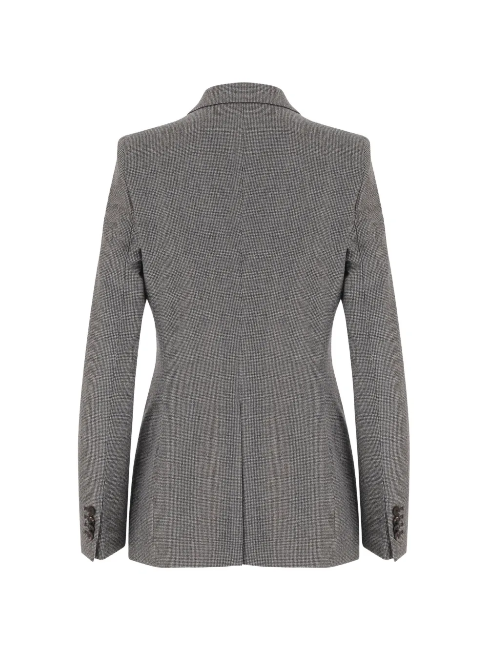 Tagliatore Double-breasted Micro-check Blazer In Gray