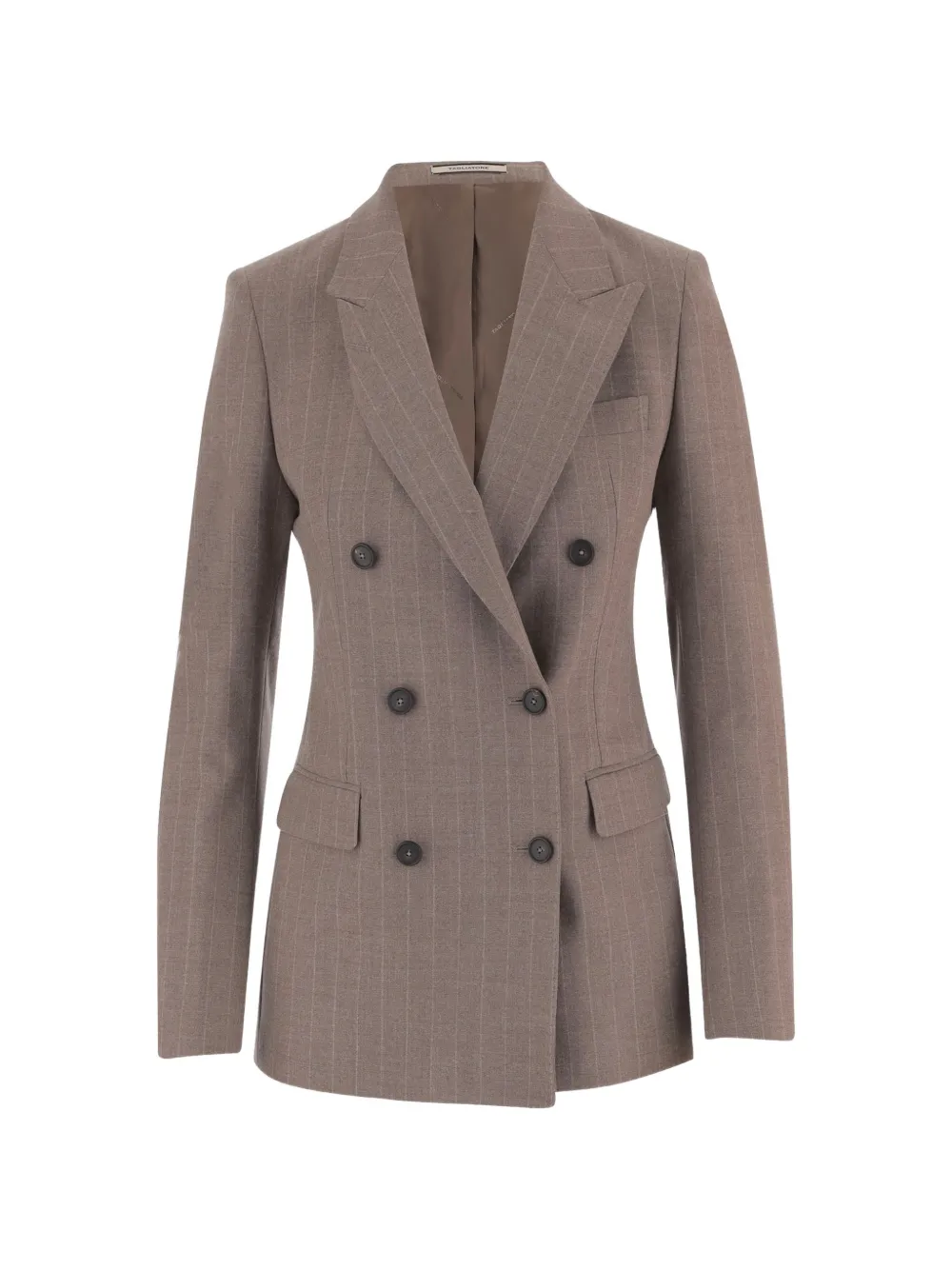 Tagliatore pinstripe double-breasted blazer - Brown