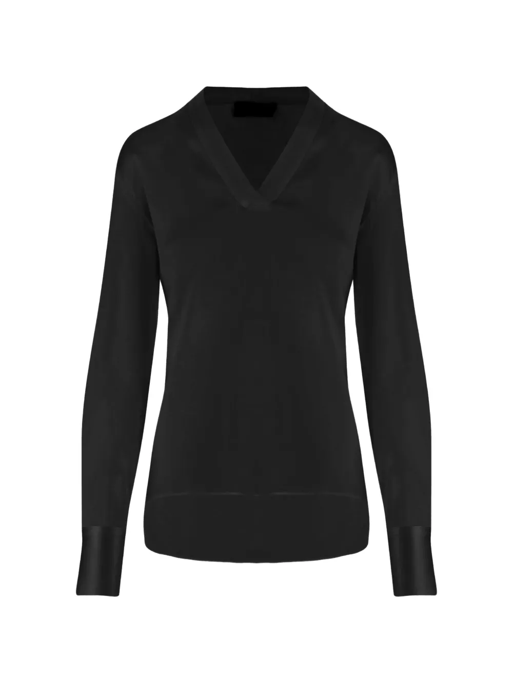 F.It V-neck long-sleeve top - Nero