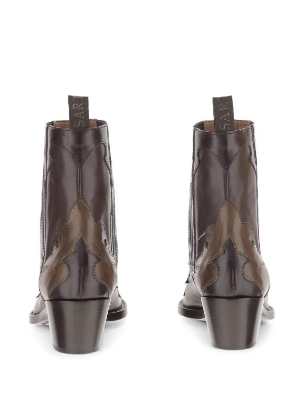 Sartore decorative-stitching leather ankle boots Bruin
