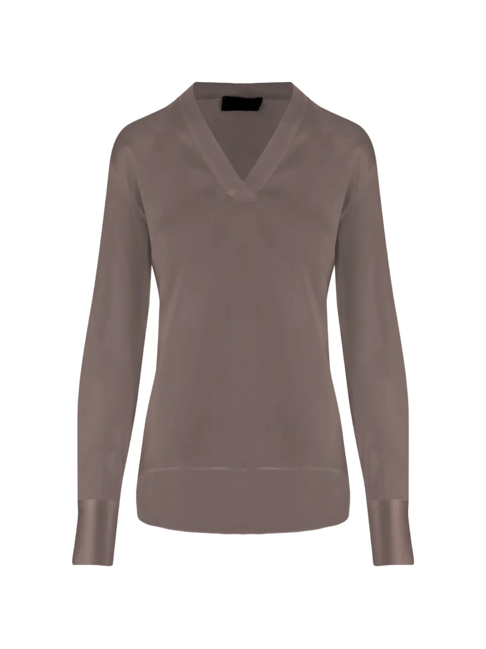 F.It V-neck long-sleeve top - Marrone