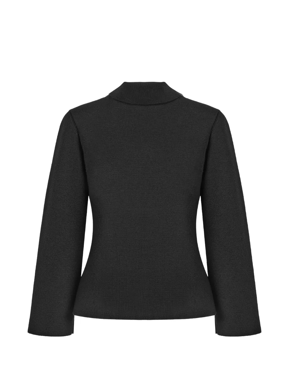 Saint Laurent Polo Cardigan in Wool in Black, view 2