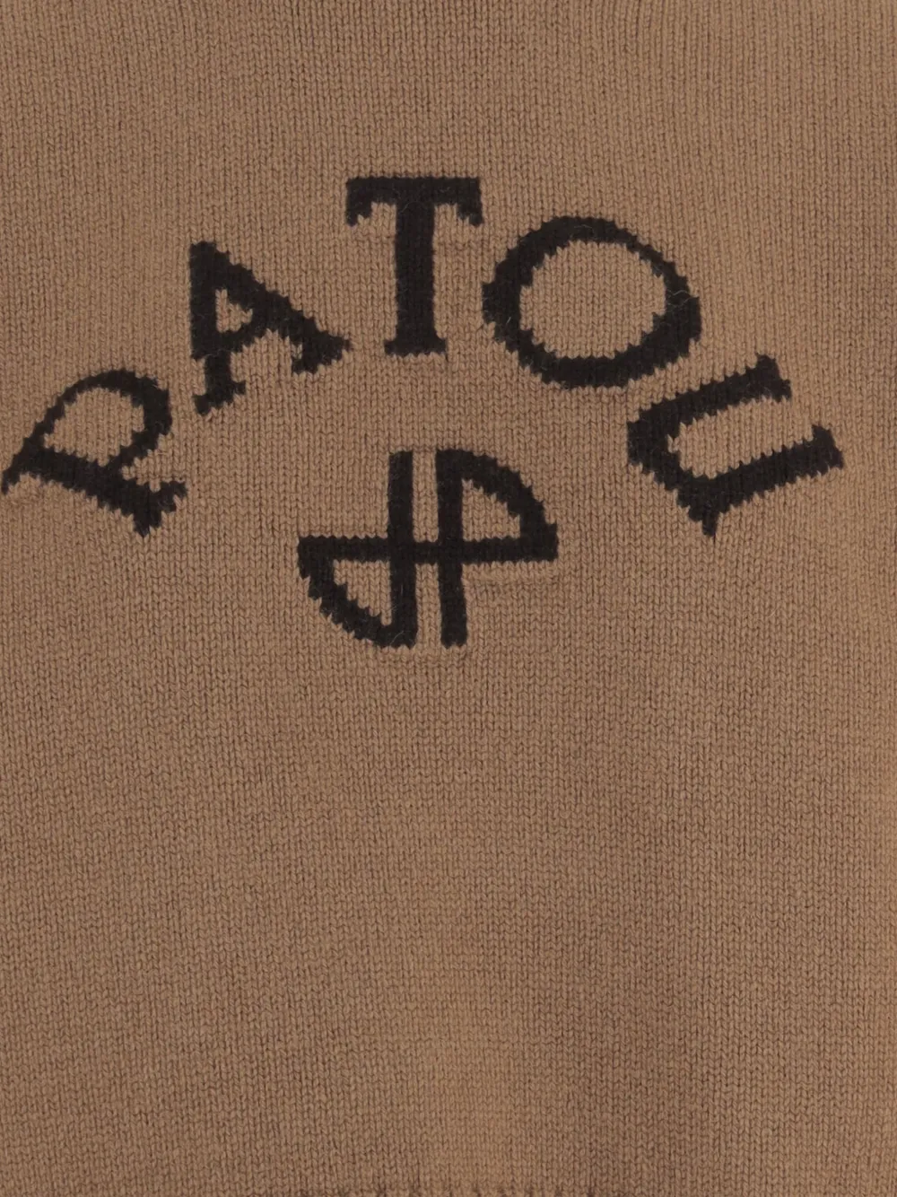 Patou Trui met geborduurd logo en ronde hals Bruin