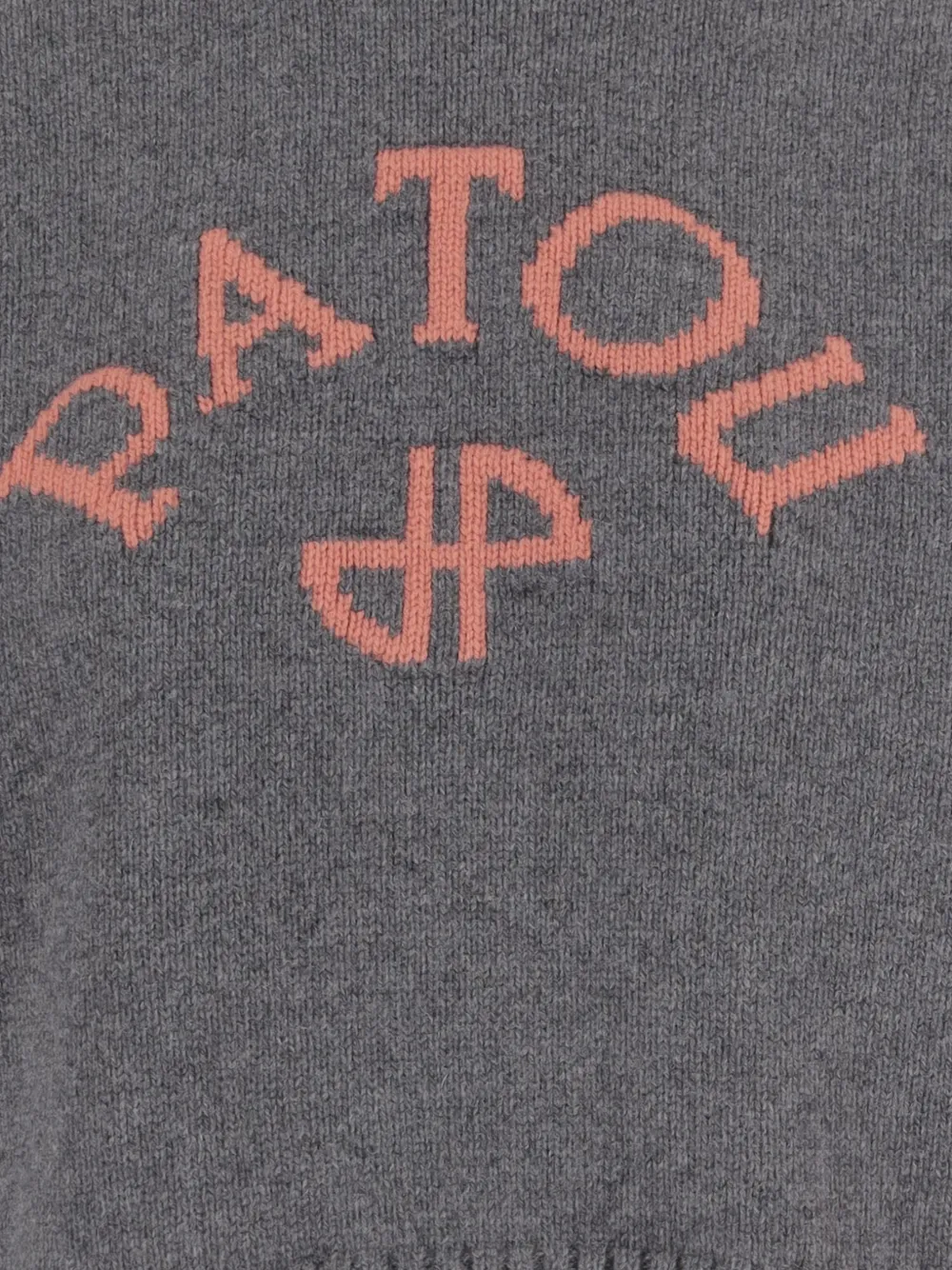 Patou Wollen-kasjmier trui met geborduurd logo Grijs