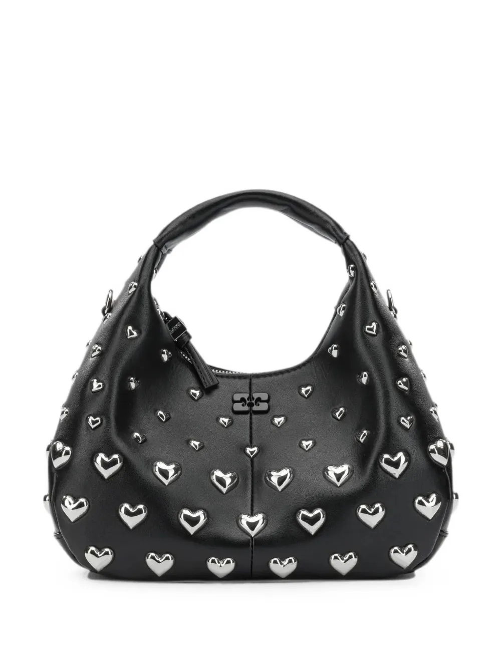 GANNI heart-stud tote bag - Nero