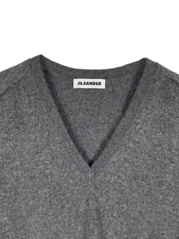 K*様 JIL SANDER vneck cashmere knit Jil Sander V-neck Cashmere Sweater | グレー | FARFETCH JP