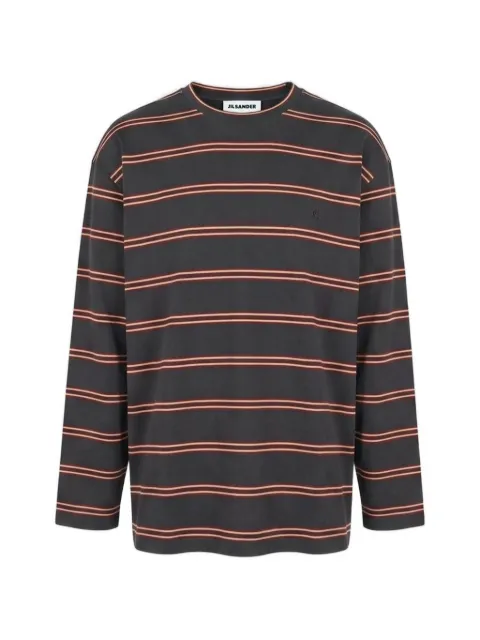 Jil Sander playera manga larga con rayas estampadas