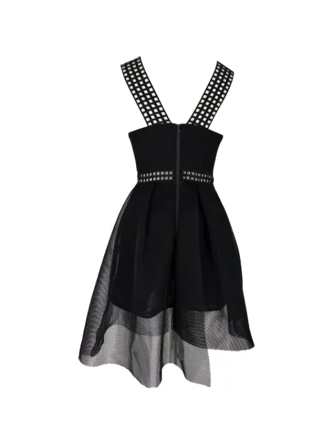 Self-Portrait mesh asymmetric hem dress