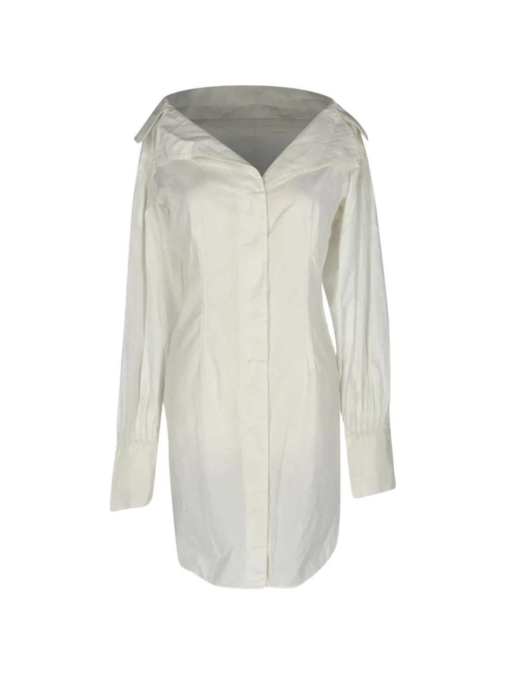 Etro Vintage 2020s off-shoulder button-down shirt dress - White