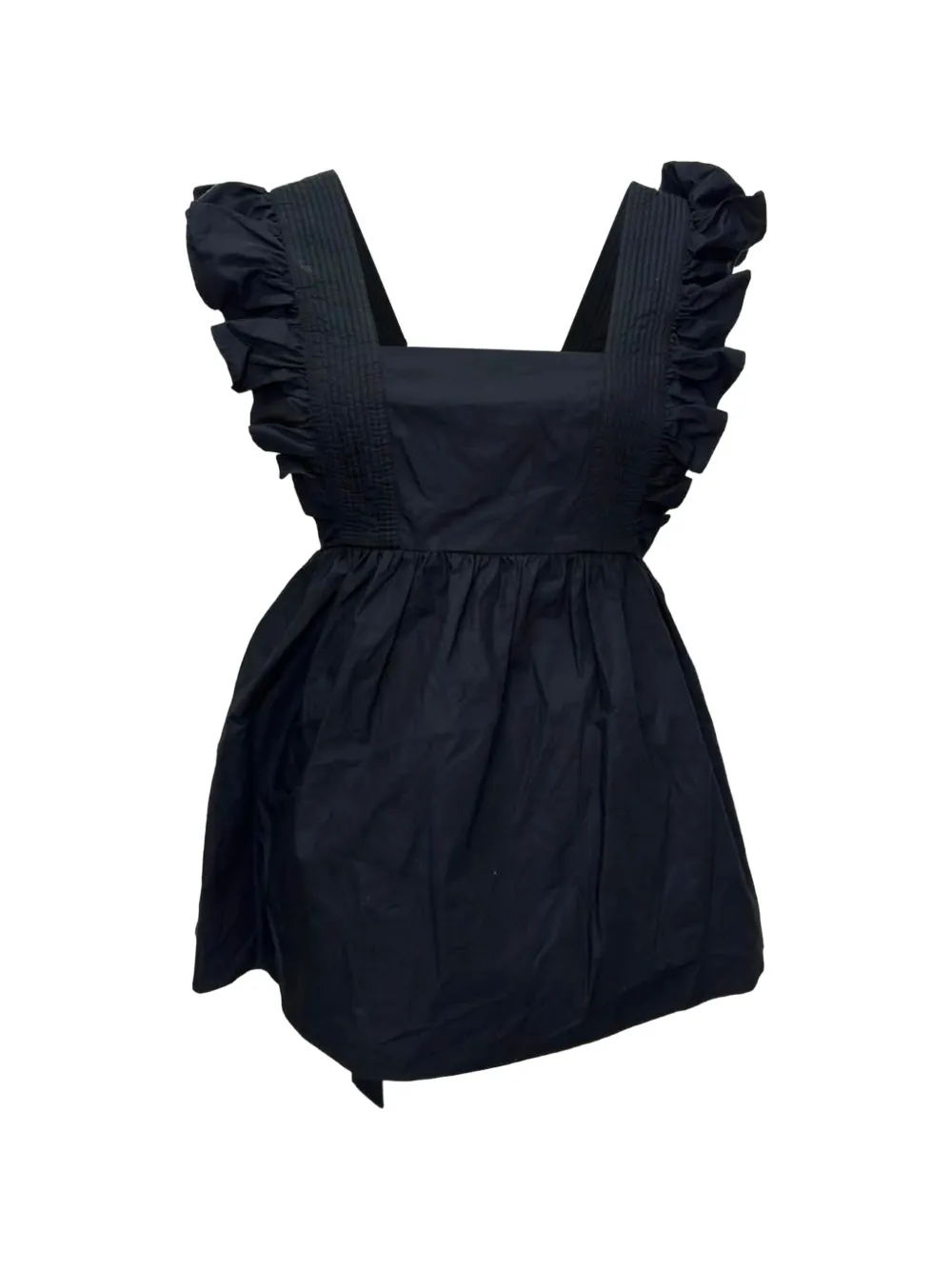 Self-Portrait ruffled tie-back blouse - Black
