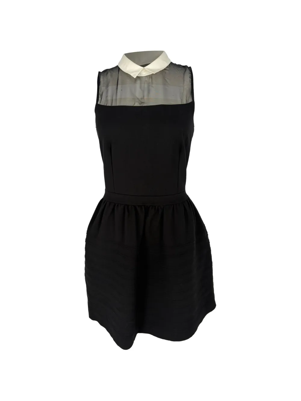Maje Eponime collared mini dress - Nero