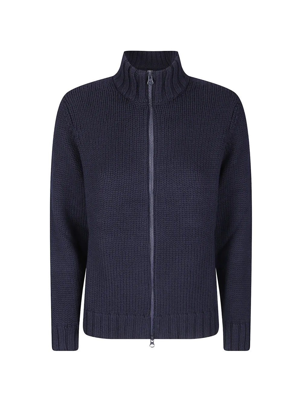 Labo.art Monte Ribbed-knit Zip-up Cardigan In Blue