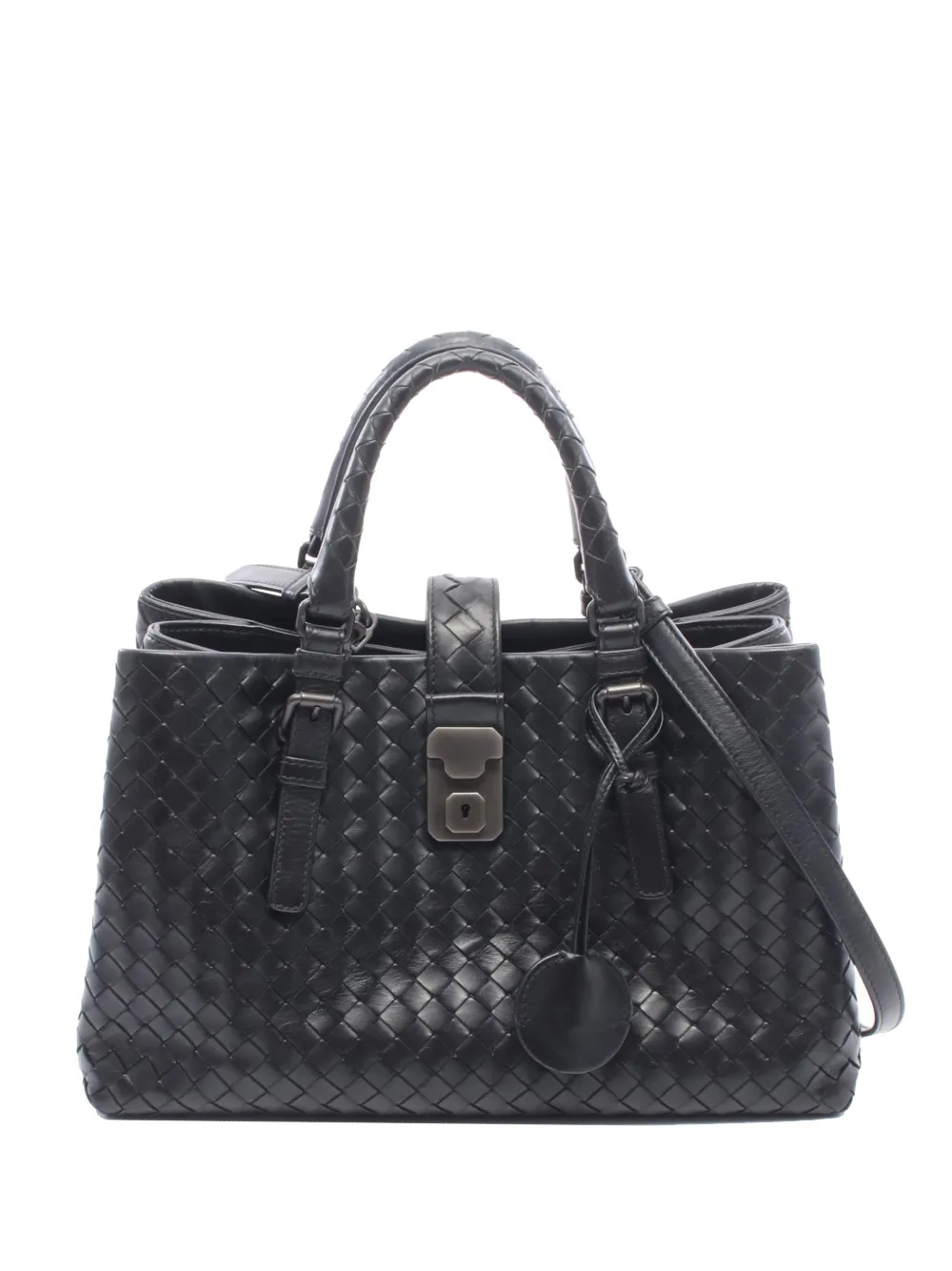 Bottega Veneta Pre-Owned 2012-2026 Small Nappa Intrecciato Roma satchel - Black