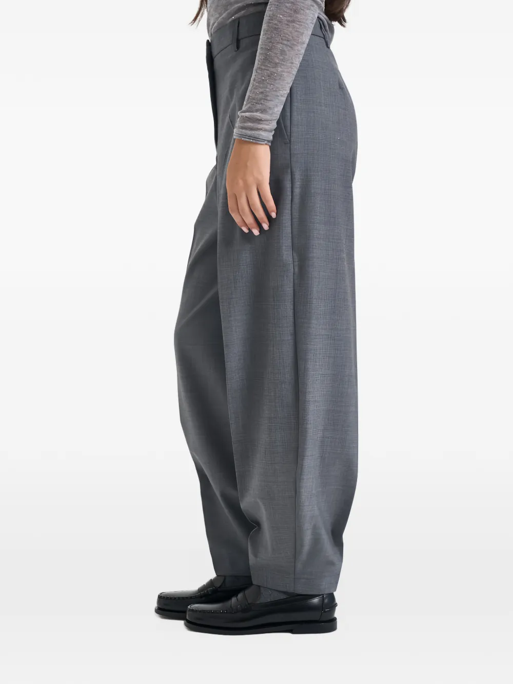 Semicouture pressed-crease tailored trousers Grijs