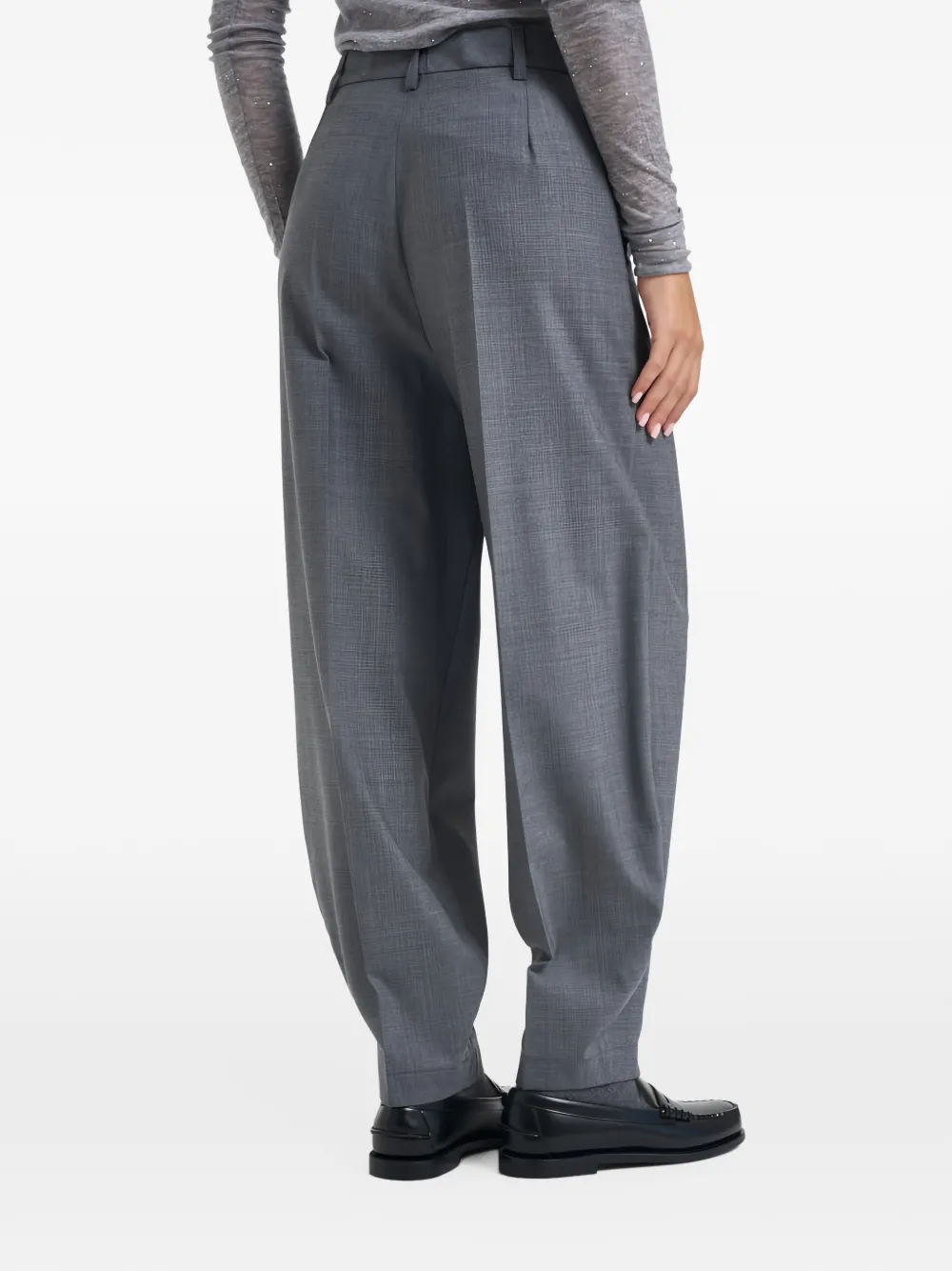 Semicouture pressed-crease tailored trousers Grijs