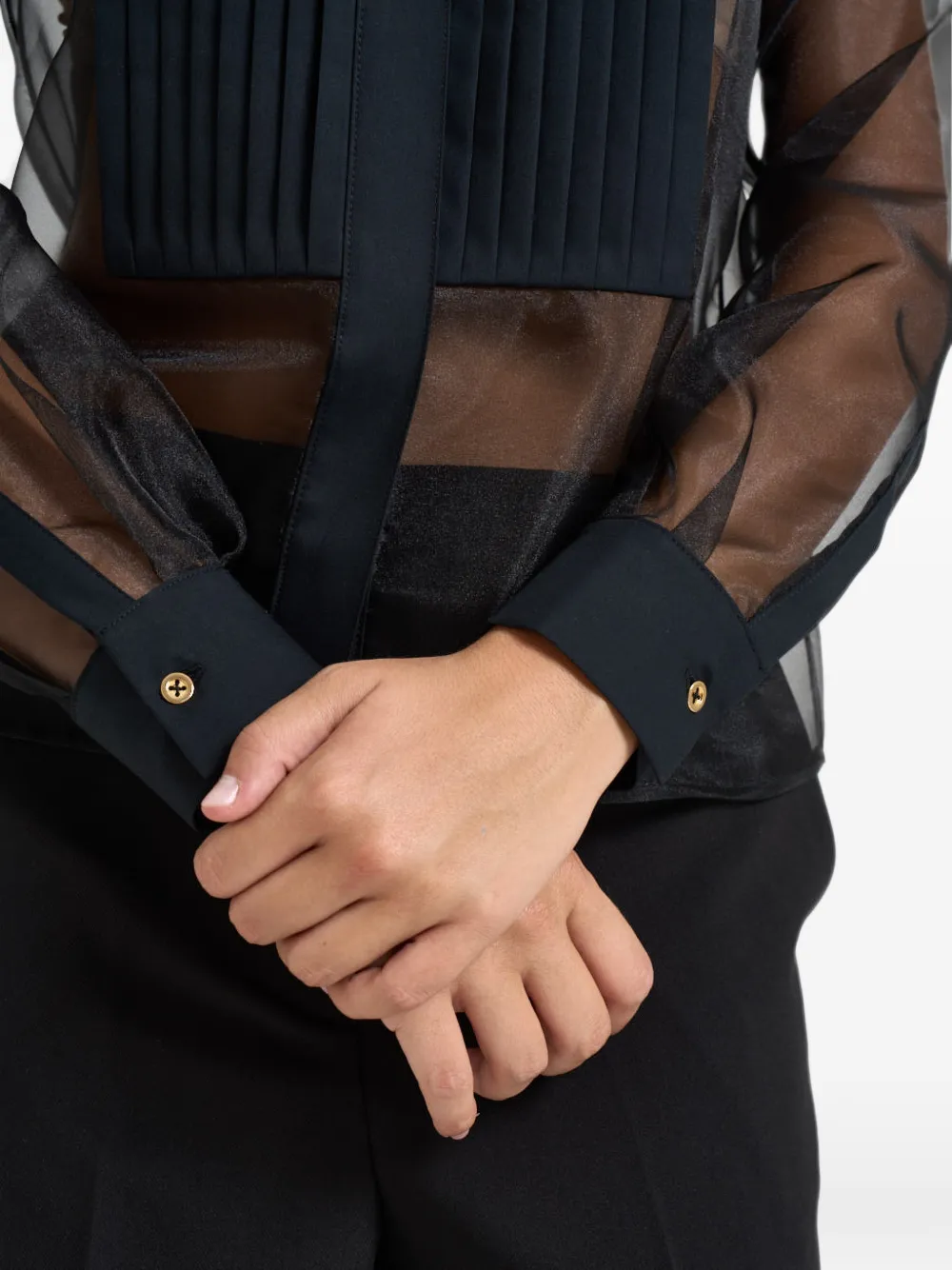 Elisabetta Franchi Doorzichtige blouse Zwart