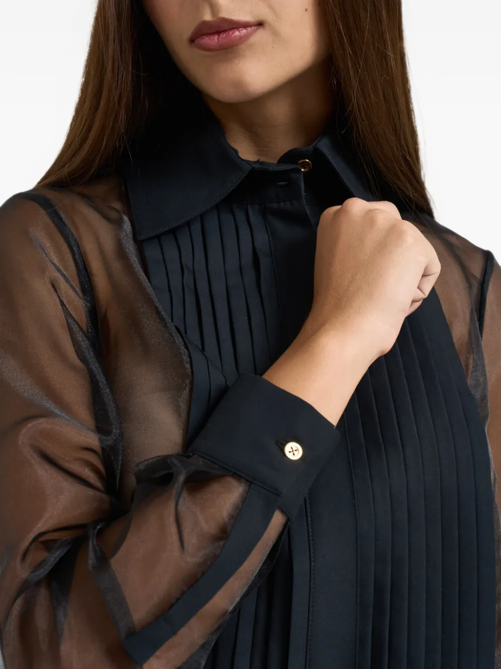 Elisabetta Franchi Doorzichtige blouse Zwart