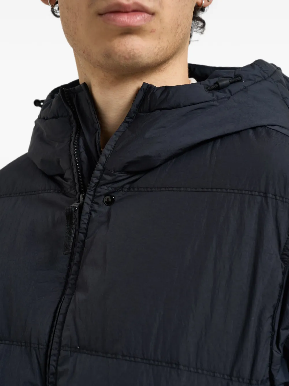 Stone Island 4100037 Reps NY windbestendig donsjack met anti-drop Blauw