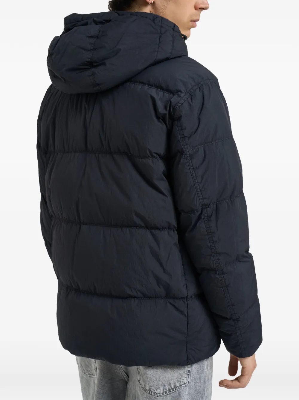 Stone Island 4100037 Reps NY windbestendig donsjack met anti-drop Blauw