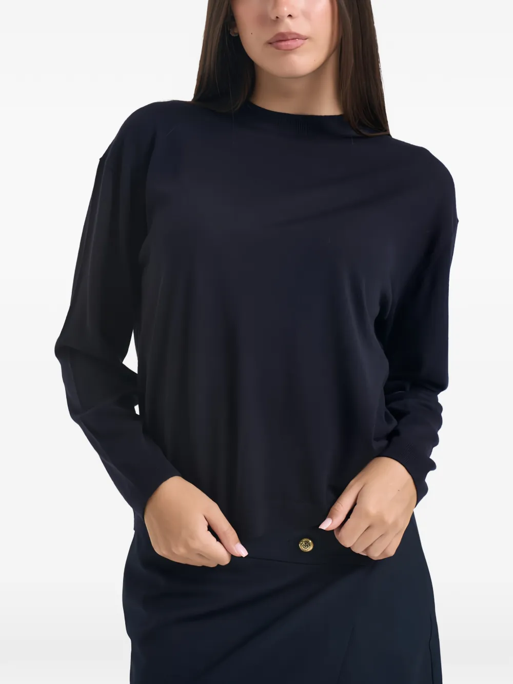 Semicouture fine-knit sweater - Blu