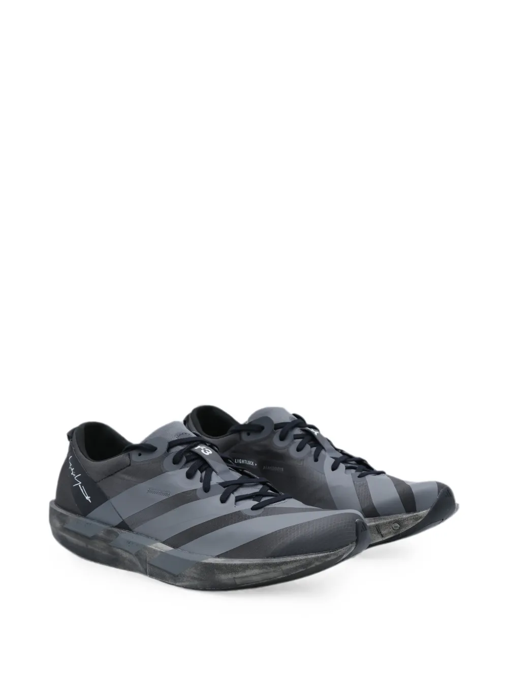 Y-3 signature-print sneakers Grijs