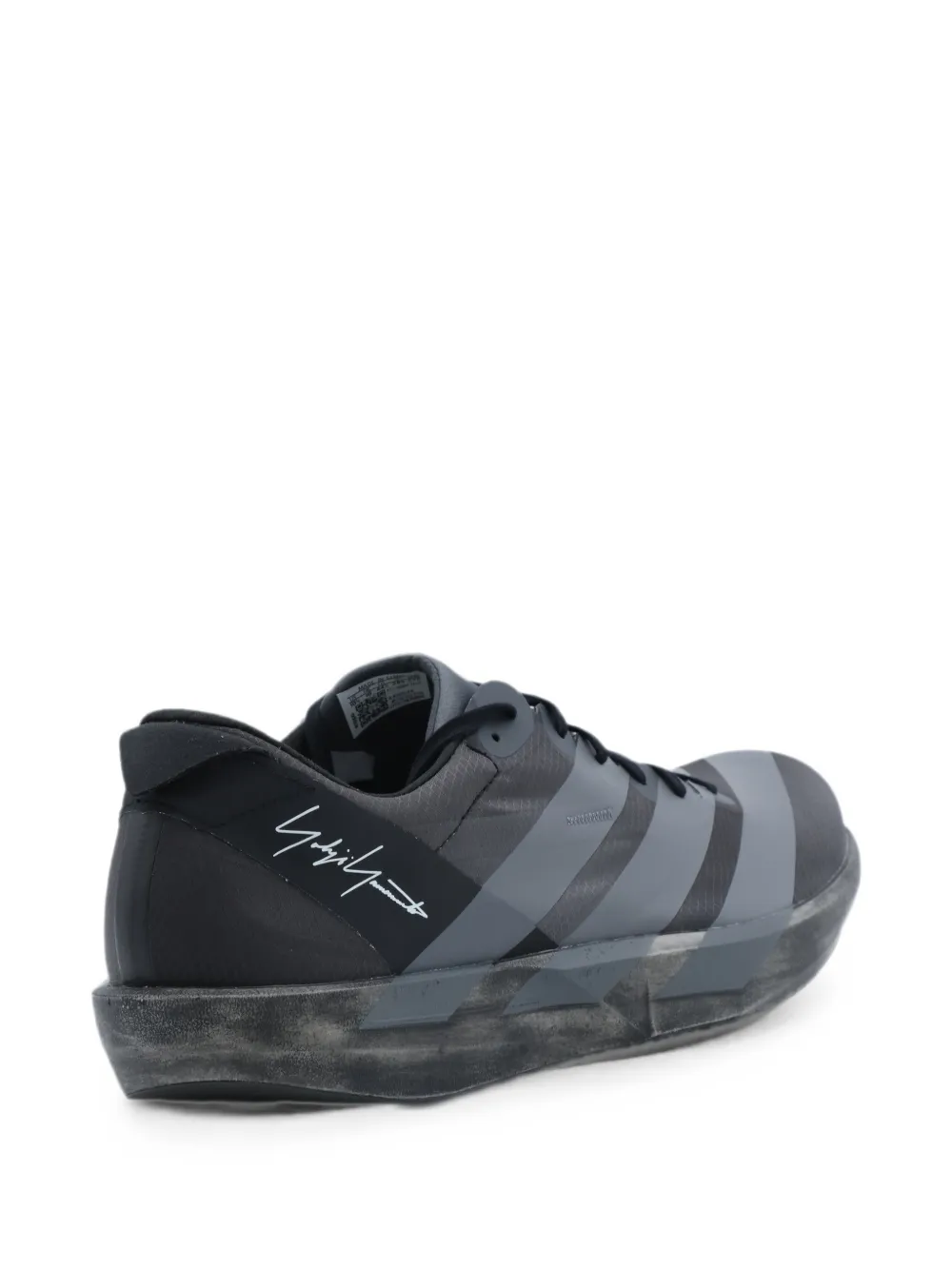 Y-3 signature-print sneakers Grijs