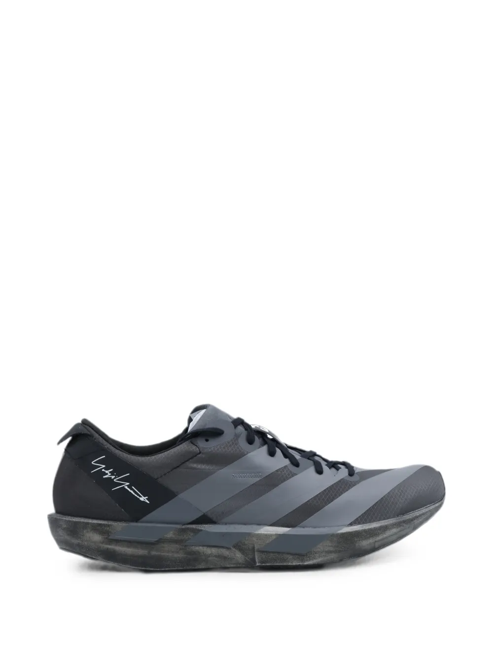Y-3 signature-print sneakers Grijs