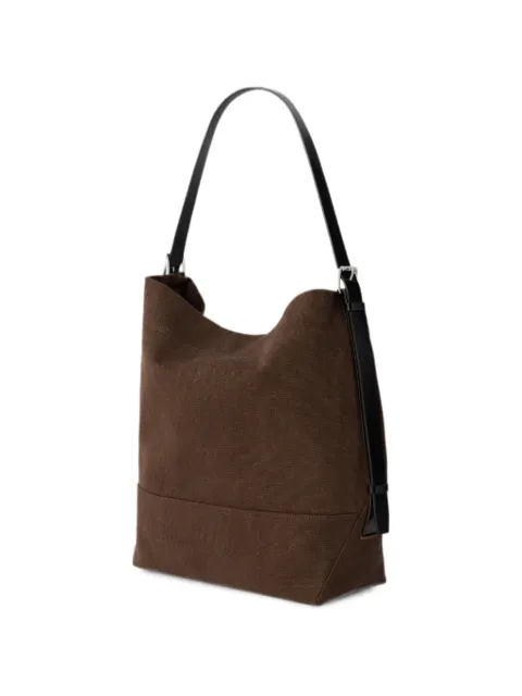 LEMAIRE dark brown cotton belted tote