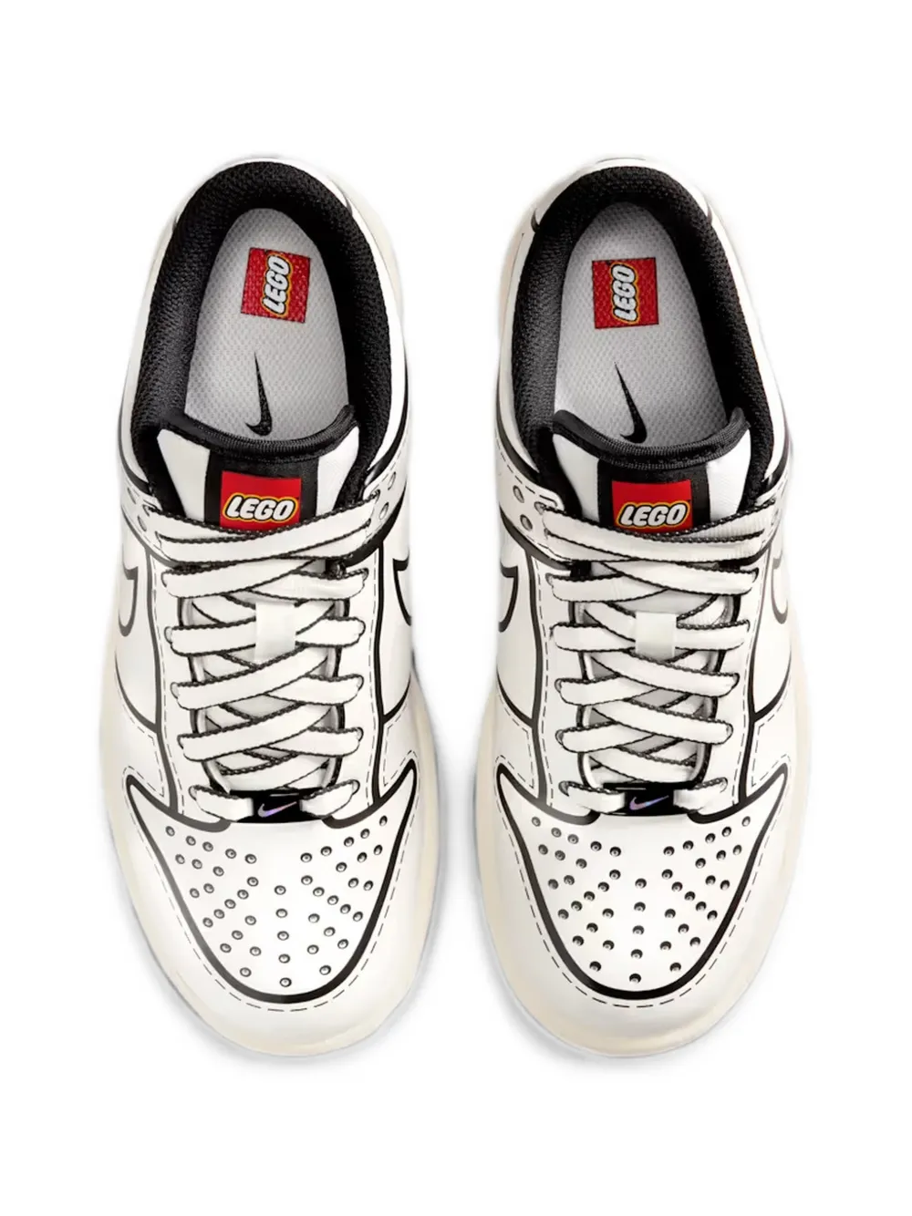 Nike Kids x LEGO Dunk Low sneakers Wit