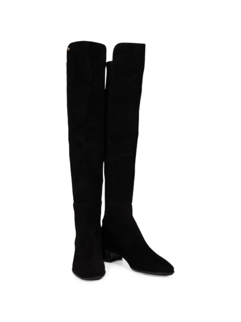 Stuart Weitzman City suede over-the-knee boots Zwart