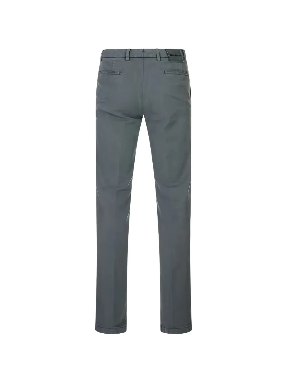 Kiton Straight broek met logopatch Grijs