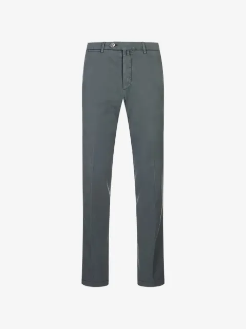 Kiton logo-patch straight-leg trousers