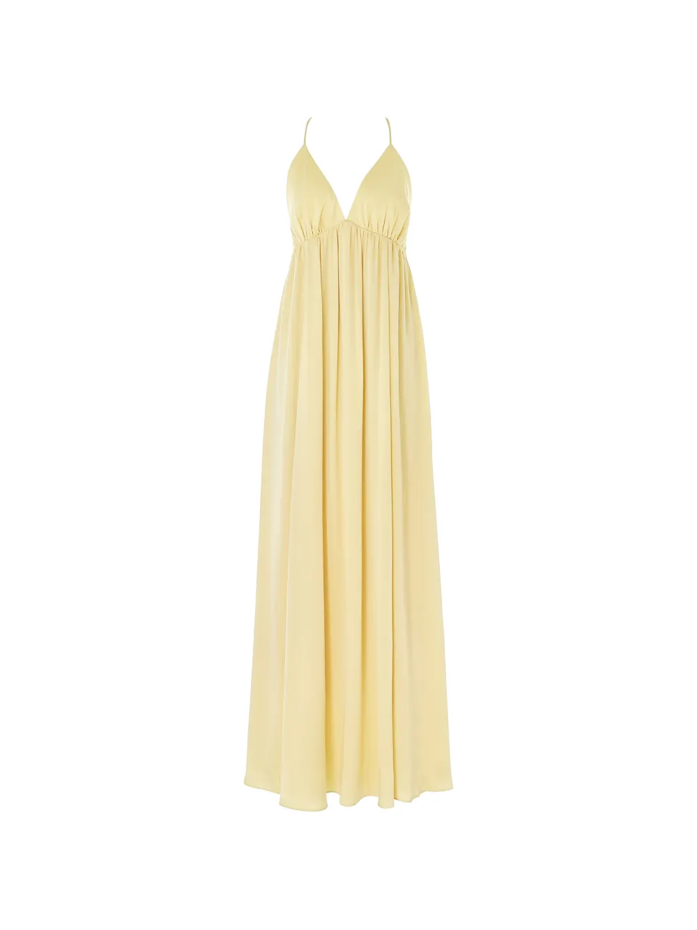 Zimmermann Washed Silk-satin Maxi Slip Dress In Yellow