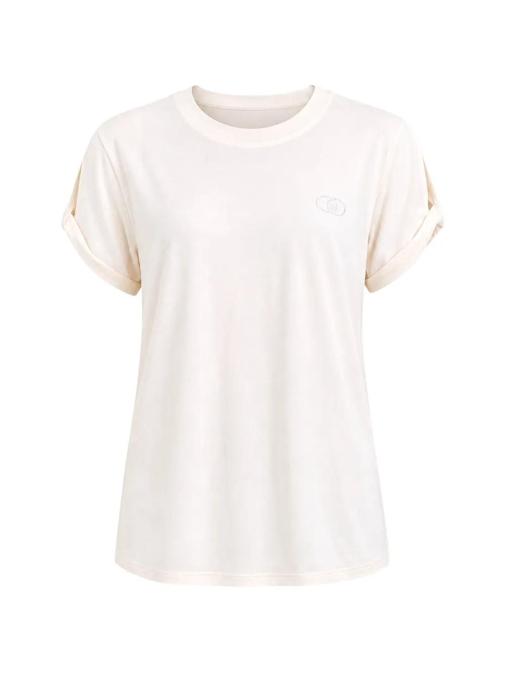 LIU JO rolled-cuff logo-embroidered T-shirt - Toni neutri