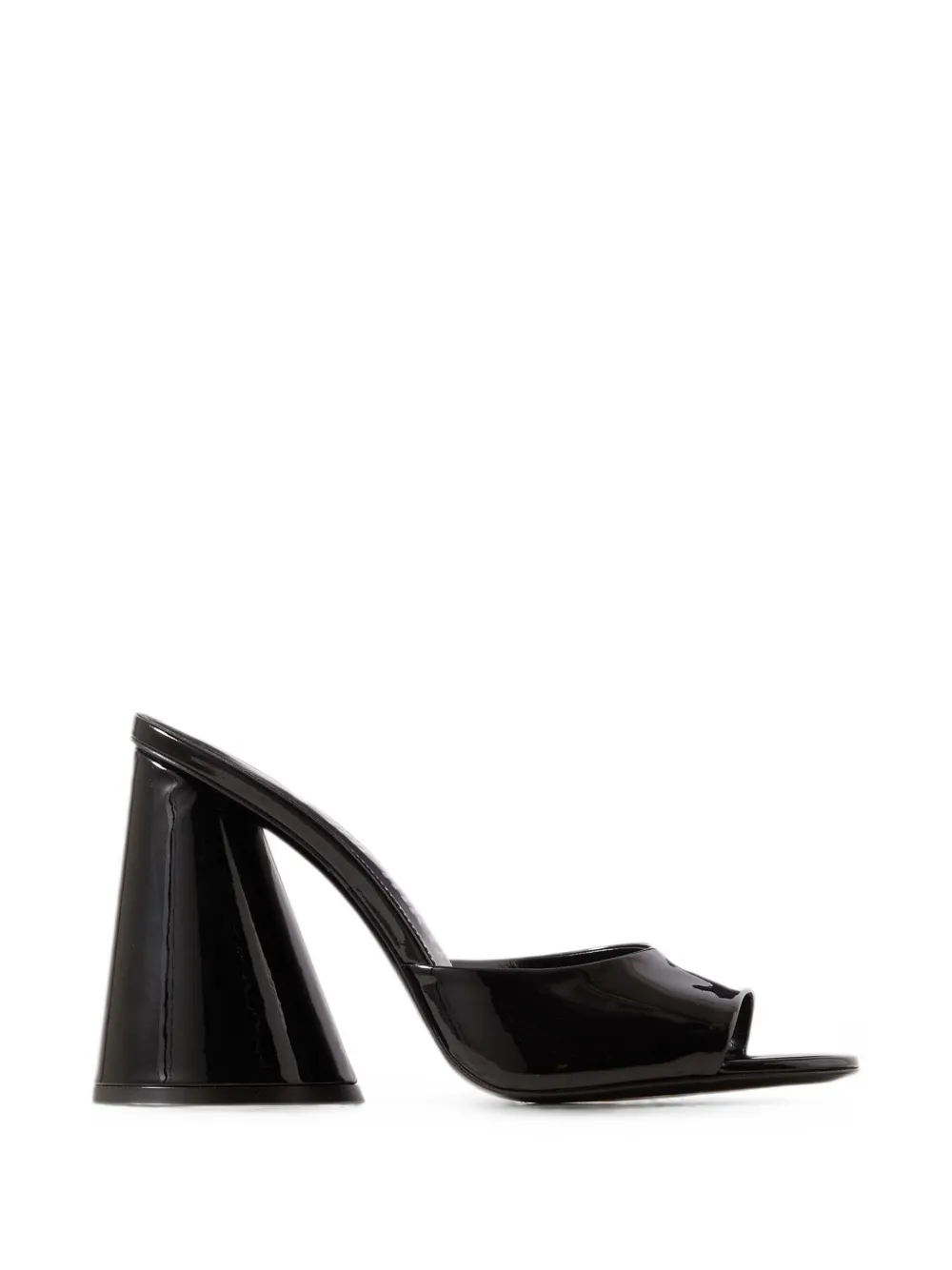 The Attico Luz patent-leather sandals Zwart