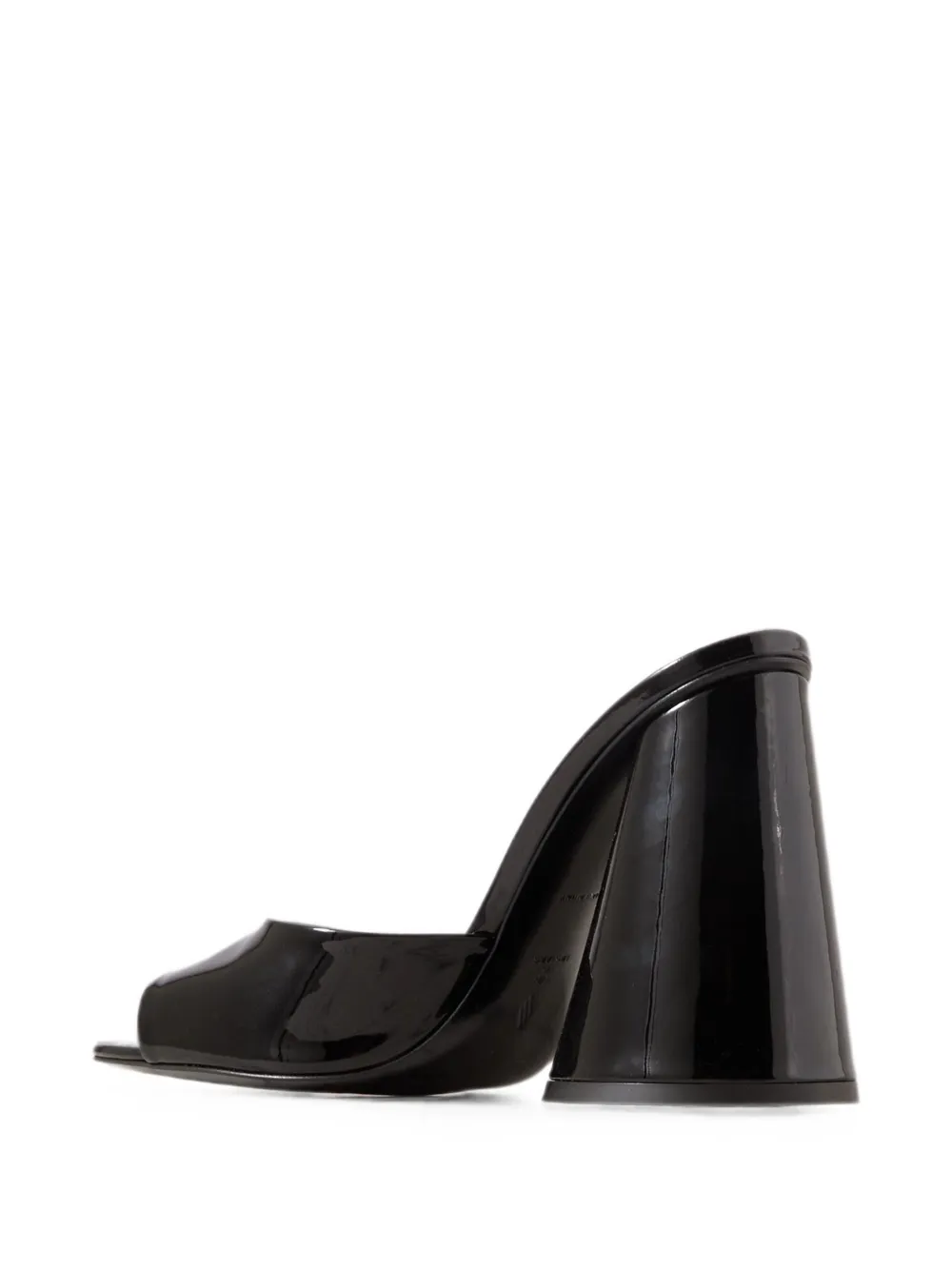 The Attico Luz patent-leather sandals Zwart