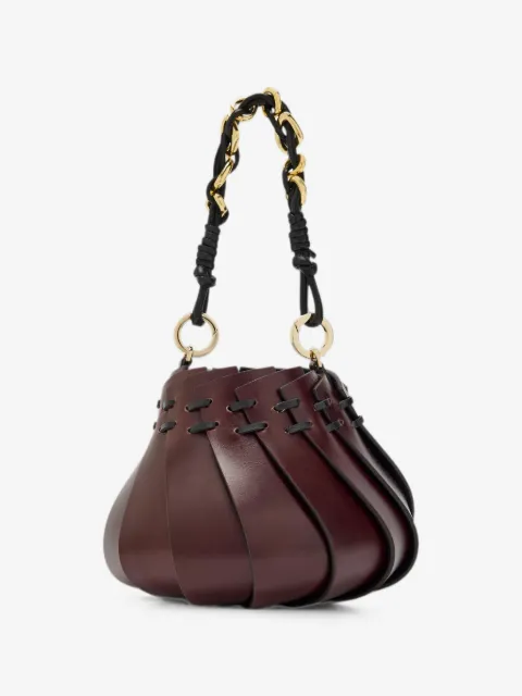 Amanu whipstitch pleated mini bag