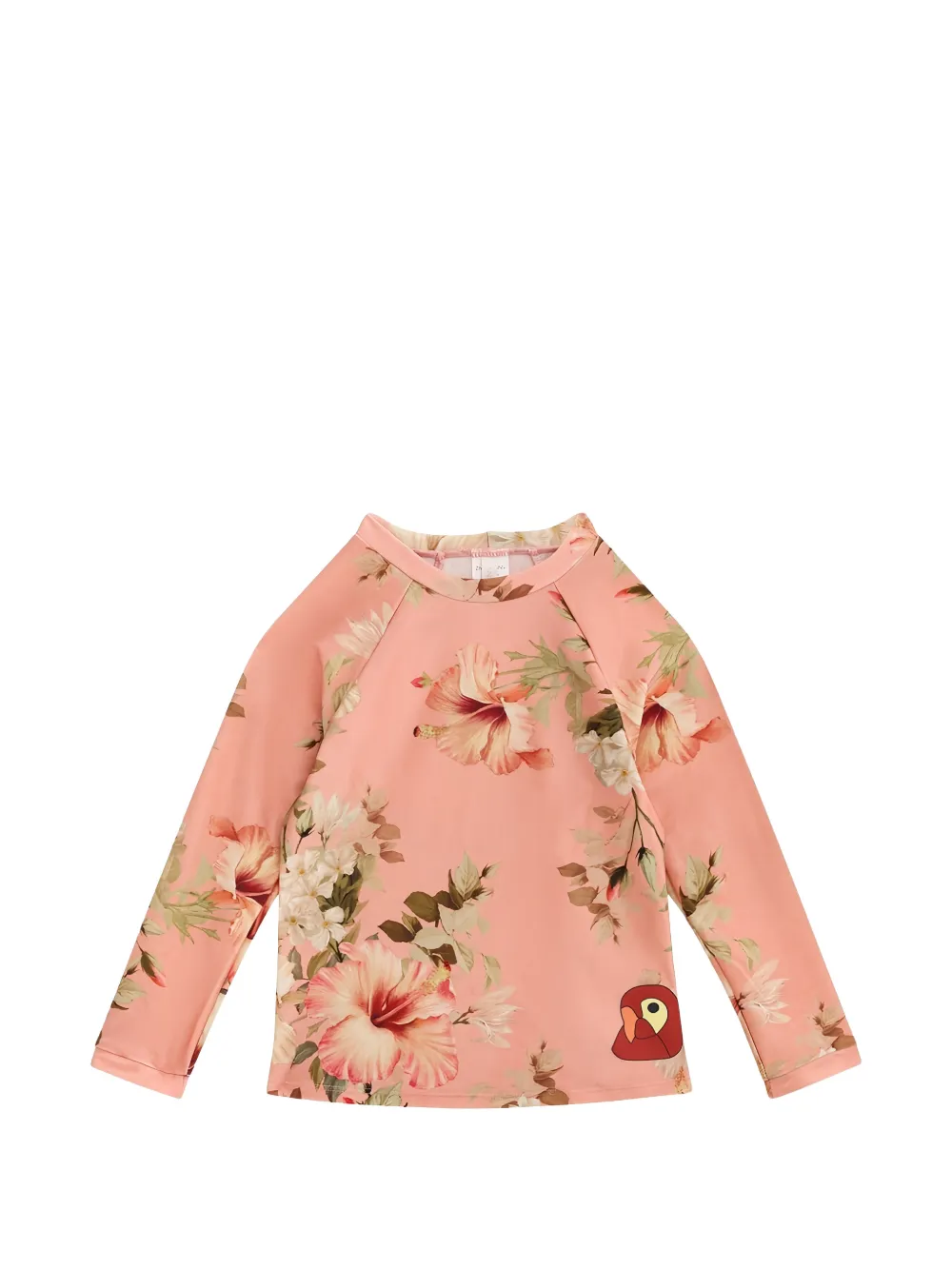 ZIMMERMANN Kids Mahon zwembroek met bloemen-print en ruches Roze
